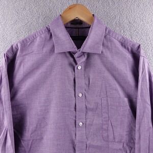 Tommy Hilfiger Men's XL Regular Fit Wrinkle Free Purple Dress Shirt Button Down‎
